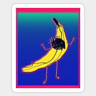 Neon Angry Banana Magnet